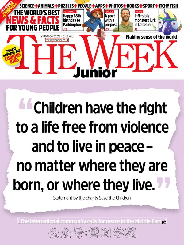 The Week Junior UK 青少年新闻周刊 英国版 2023年10月21日刊 (.PDF)